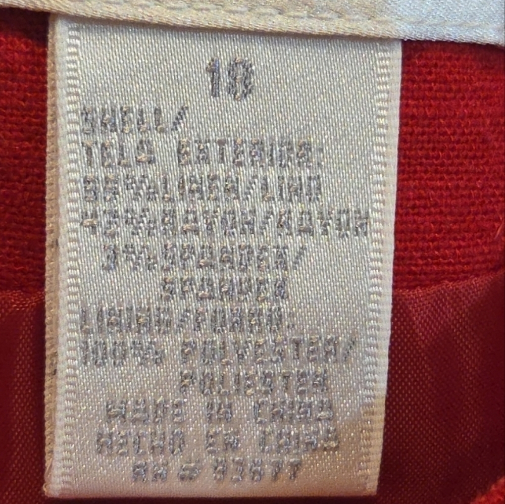 * WORTHINGTON Lined Red Linen Blend Straight Skirt Ladies Size 18 - Picture 4 of 7